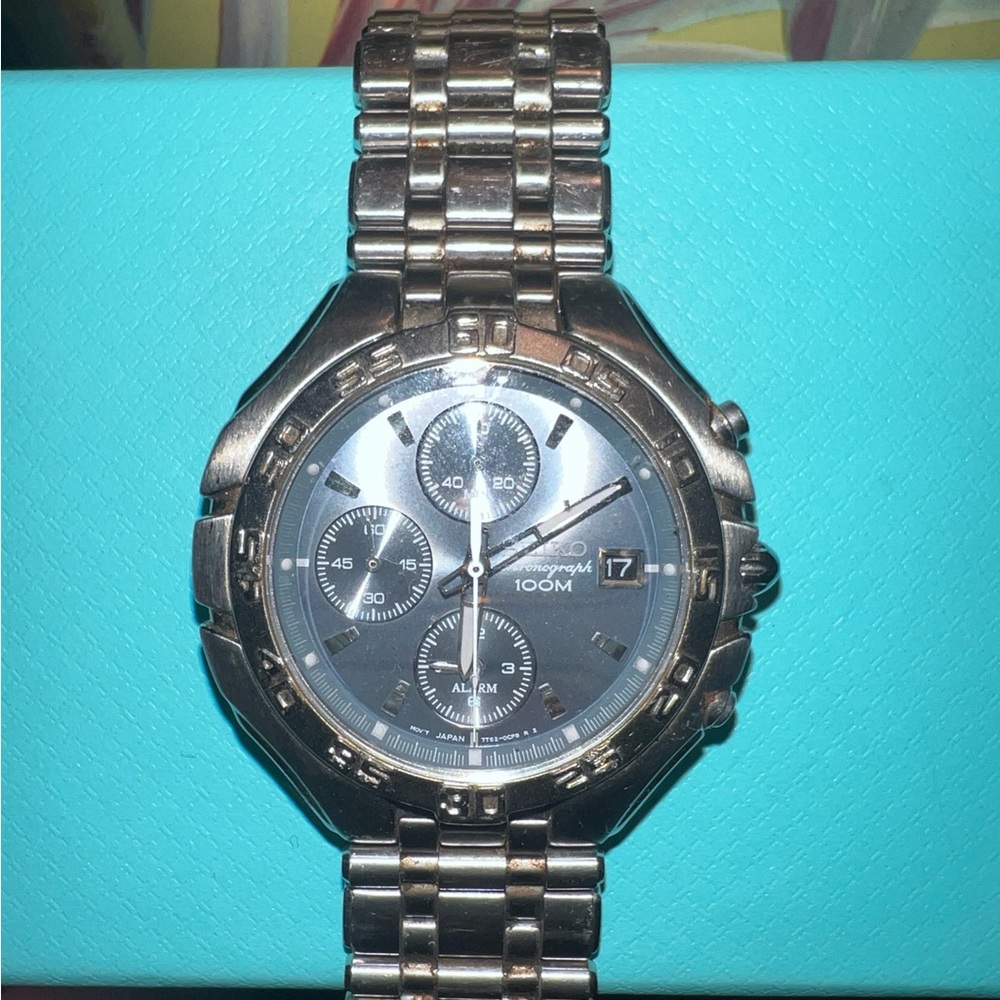 Silver Chronograph Watch - image 1